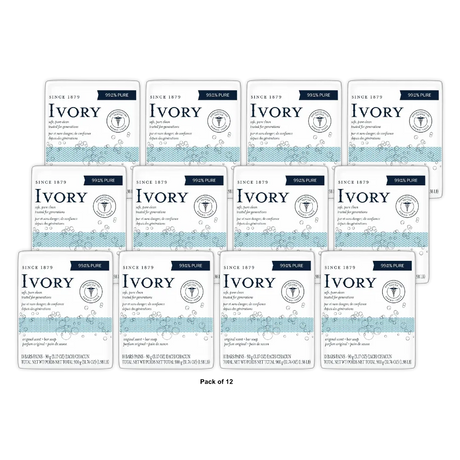 Ivory Bar Soap Original Scent 3.17Oz (Pack of 12)