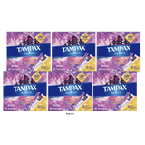 Radiant Regular Absorbency Unscented Plastic Tampons by Tampax 6.56Oz (Pack of 6)