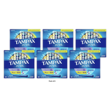 Tampax Pearl Tampons Duo Pack Light And Regular Absorbency Unscented 7.2Oz (Pack of 6)