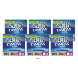 Tampax Pearl Tampons Trio with Leak Guard Braid 7.4Oz (Pack of 6)