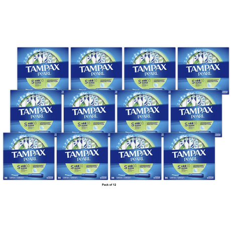 Tampax Pearl With Plastic Super Absorbency Tampons Applicator Unscented36 Ea 9.97Oz (Pack of 12)