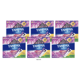 Tampax Radiant Duopack Regular/Super Absorbency Unscented Plastic Tampons (Pack of 6)