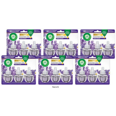 Air Wick Essential Oils Scented Oil Refill Lavender & Chamomile 0.67Oz (Pack Of 6)