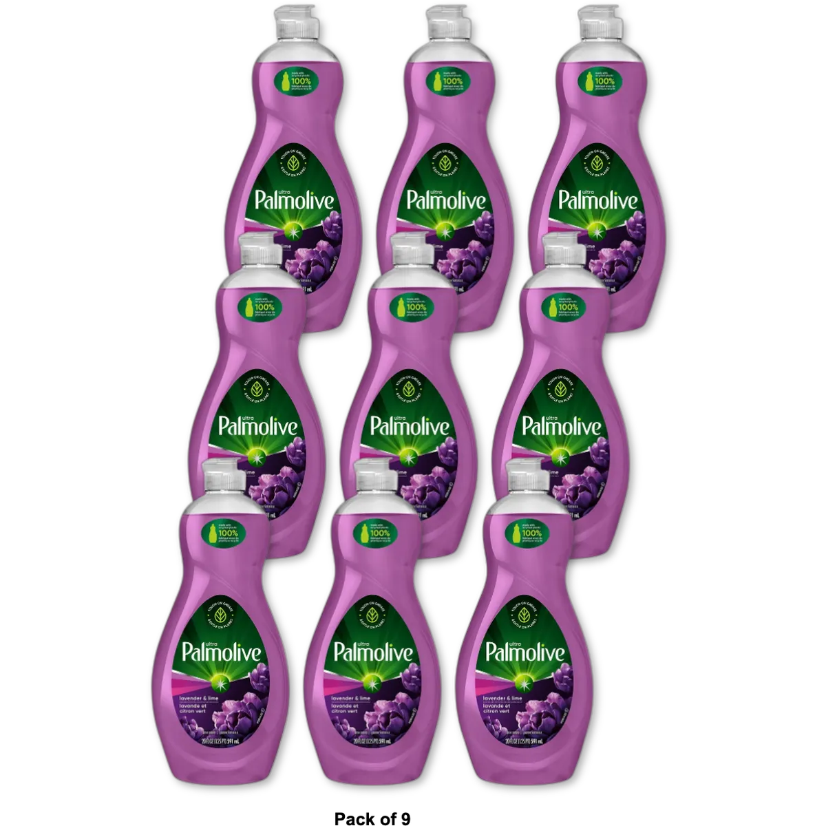 Palmolive Ultra Liquid Dish Soap Lavender and Lime Scent 20 flOz (Pack of 9)