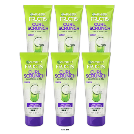 Garnier Fructis Style Curl Scrunch Gel Extra Strong6.8Oz (Pack of 6)