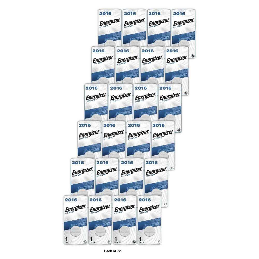 Eveready Energizer Watch Batteries Ecr2016Bp 3 V 0.48Oz (Pack of 72)