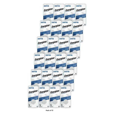 Eveready Energizer Watch Batteries Ecr2016Bp 3 V 0.48Oz (Pack of 72)