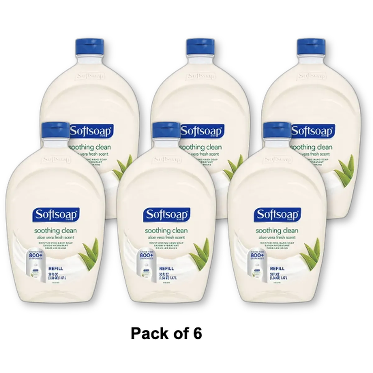 Softsoap Liquid Hand Soap Refill Soothing Aloe Vera 50Oz (Pack of 6)