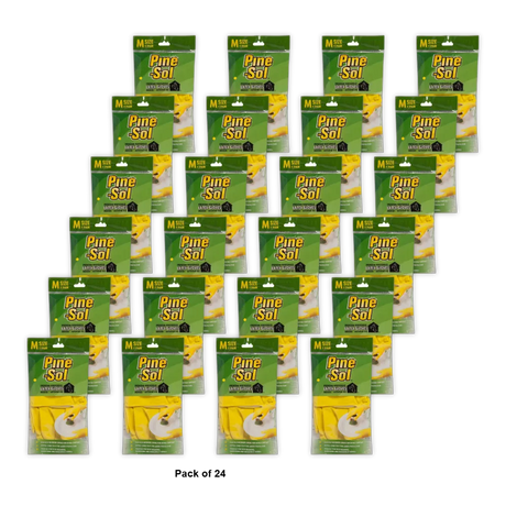 Pine-Sol Premium Latex Gloves Medium 1 Pair 0.64Oz (Pack Of 24)