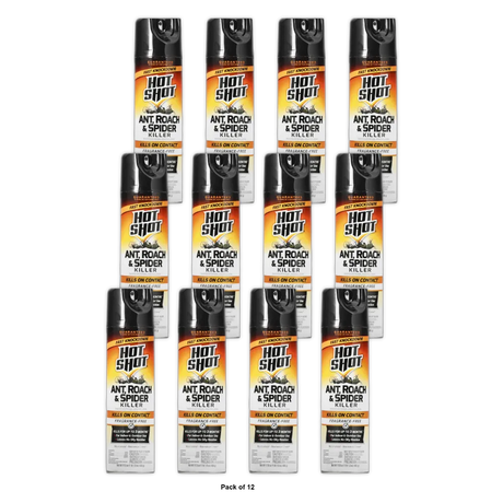 Hot Shot Ant Roach & Spider Killer Unscented 17.5Oz (Pack of 12)