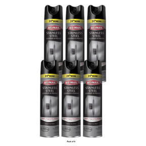 Weiman Stainless Steel Cleaner and Polish 12Oz (Pack of 6)