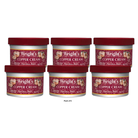 Wrights Copper Polish Cream 8Oz (Pack of 6)