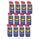 WD-40 Multi-Use Product Multi-Purpose Lubricant with Smart Straw Spray 8Oz (Pack of 12)