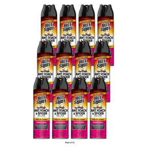Hot Shot Ant & Roach Plus Germ Killer Fresh Floral Scent 17.5Oz (Pack of 12)