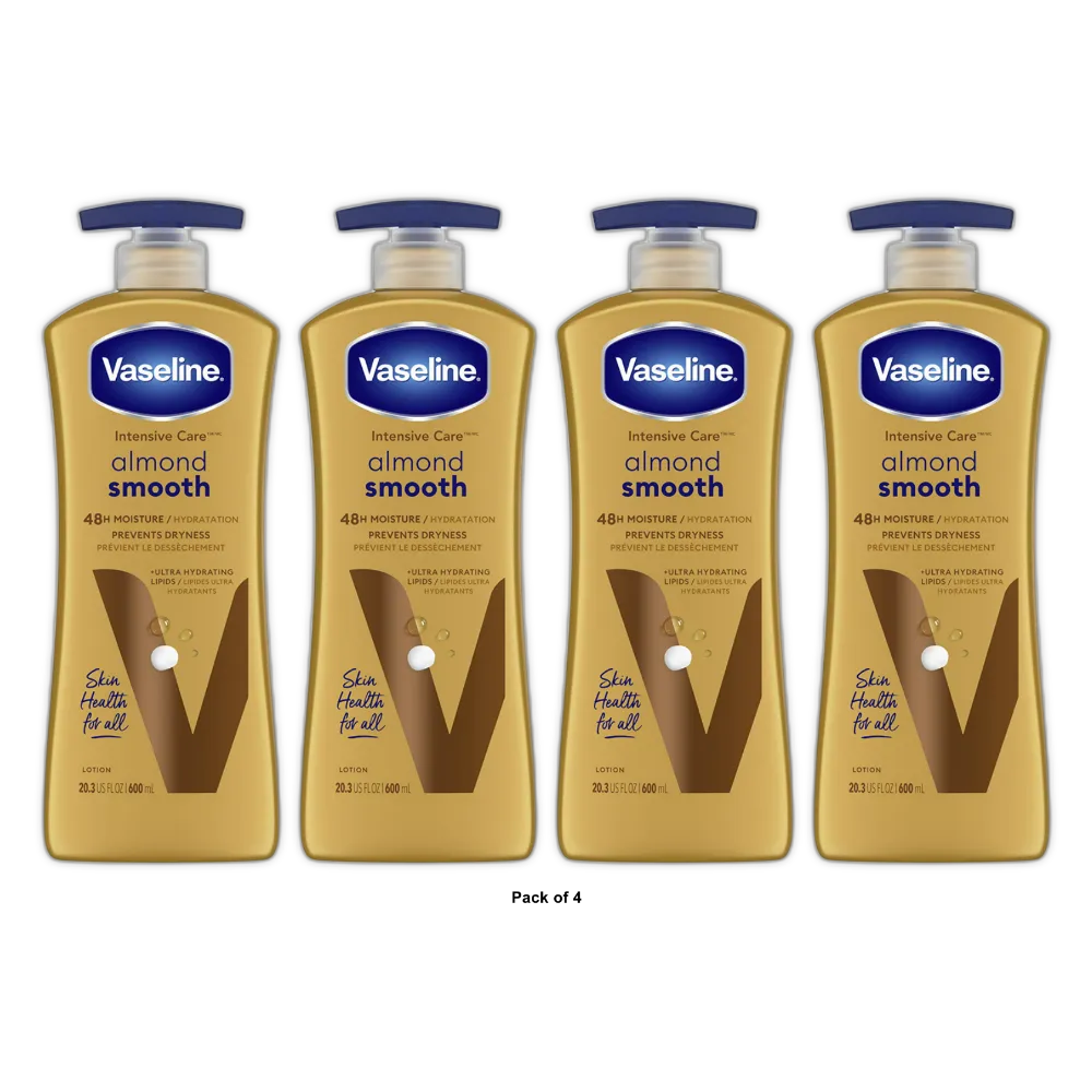 Vaseline Intensive Care Smooth Lotion Almond 20.3Oz (Pack of 4)