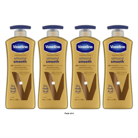 Vaseline Intensive Care Smooth Lotion Almond 20.3Oz (Pack of 4)