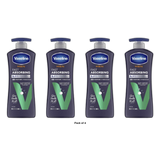 Vaseline Men Fast I.C Absorbing Body And Face Lotion20.03Oz (Pack of 4)