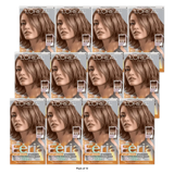Loreal Feria Hi Lift Cool Brown Multi Faceted Shimmering Hair Color Gel #B61 Downtown Brown 5.29Oz (Pack of 12)