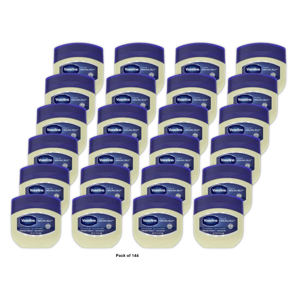 Vaseline 100% Pure Petroleum Jelly Jar Original1.75Oz (Pack of 144)