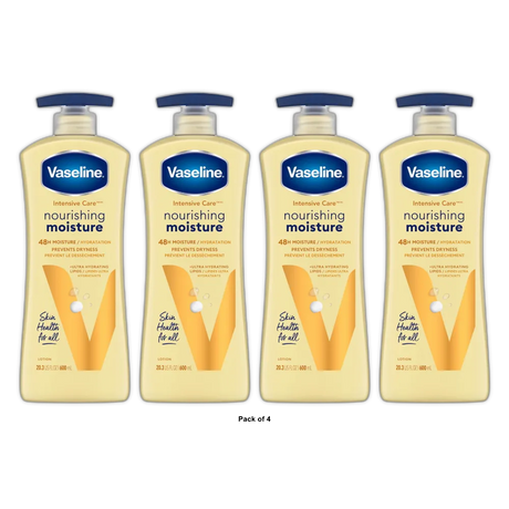 Vaseline Intensive Care Nourishing Moisture Body Lotion 20.3Oz (Pack of 4)