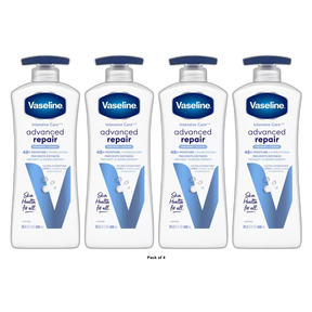 Vaseline Intensive Care Advanced Repair Body Lotion Unscented 20.30Oz (Pack of 4)