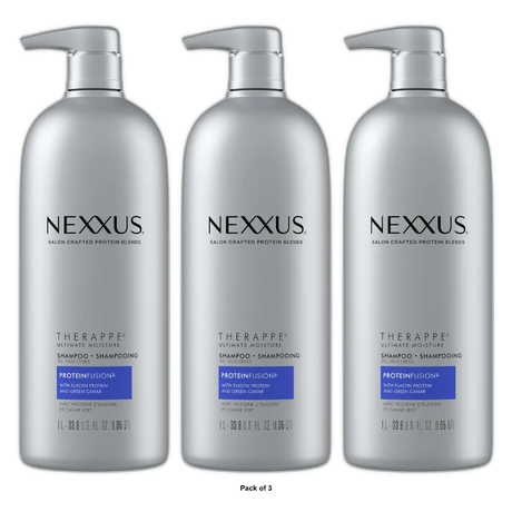 Nexxus Therappe Ultimate Moisture Silicone Free Shampoo 33.8Oz (Pack of 3)