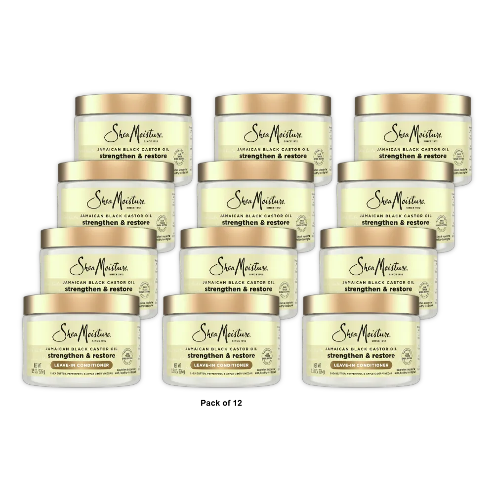 Shea Moisture Jamaican Black Leave-In Conditioner Natural 11Oz (Pack of 12)
