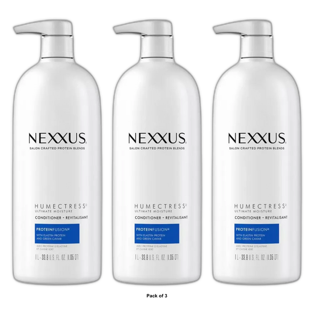 Nexxus Humectress Ultimate Moisturizing Hair Conditioner 33.8Oz (Pack of 3)