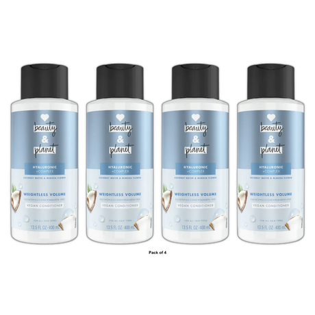 Love Beauty and Planet Volume and Bounty Conditioner Coconut Water and Mimosa Flower 13.5Oz (Pack of 4)