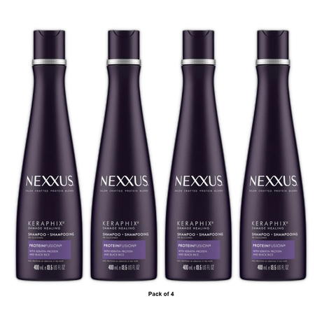 Nexxus Keraphix Shampoo for Damaged Hair 13.5Oz (Pack of 4)