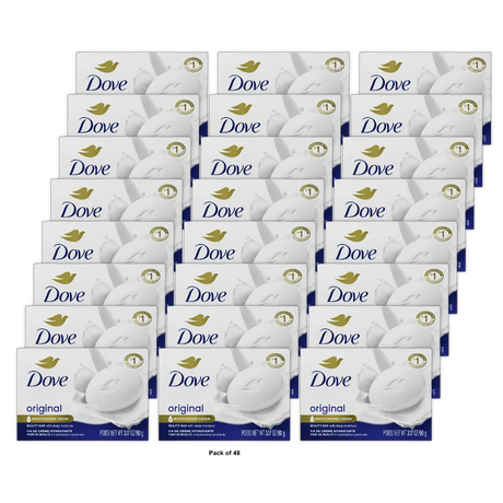 Dove White Moisturizing Lotion Beauty Bar 3.17Oz (Pack of 48)