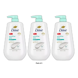 Dove Sensitive Skin Body Wash Pump Hypoallergenic and Sulfate Free 30.6Oz (Pack of 3)