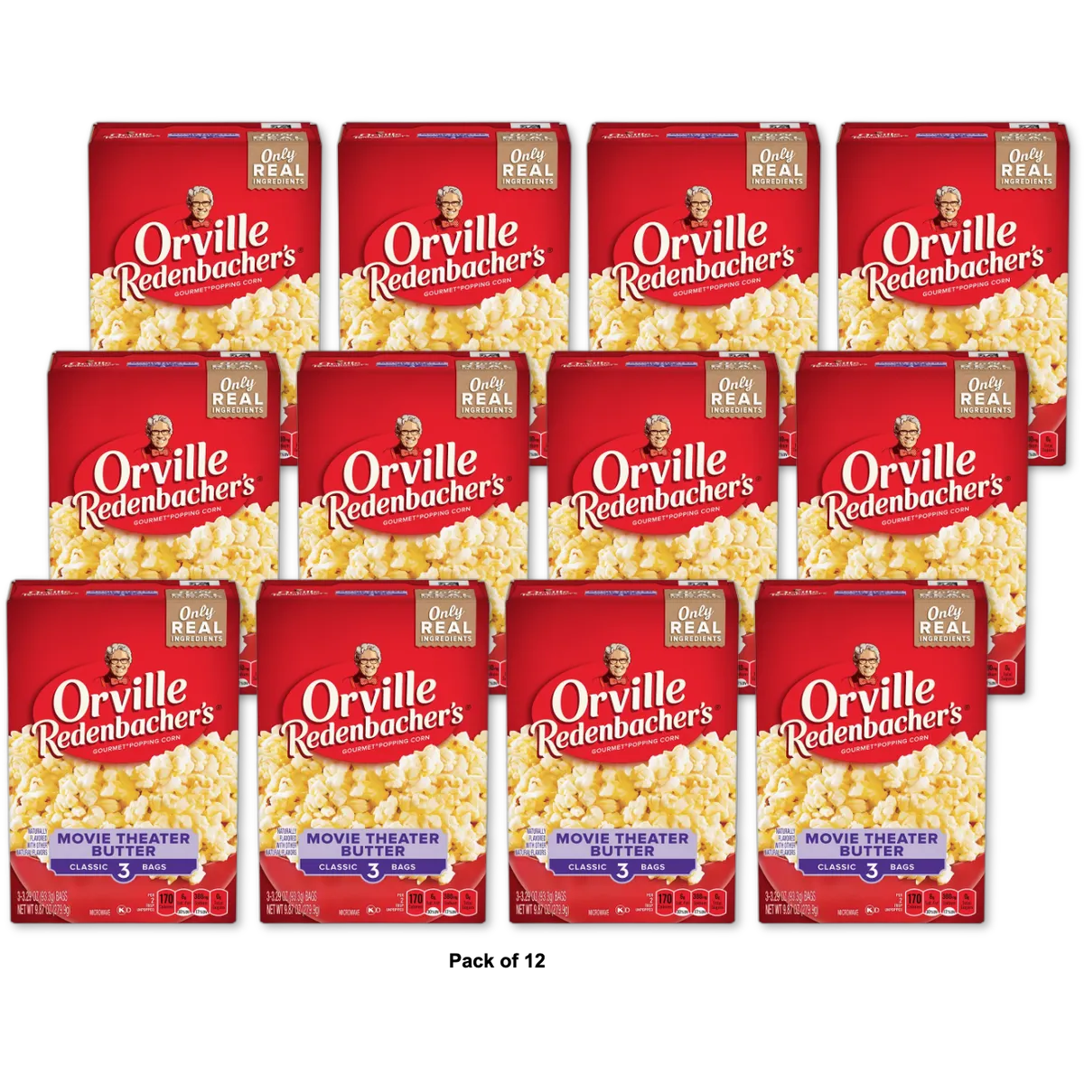 Orville Redenbachers Popcorn Movie Theater Butter 9.87Oz (Pack of 12)