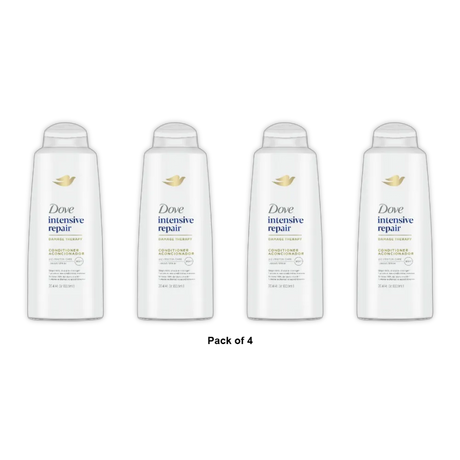 Dove Therapy Intense Damage Therapy Hair Conditioner For Accumulated Damage 20.4Oz (Pack of 4)