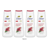 Dove Rejuvenating Body Wash Pomegranate and Hibiscus Tea 20 0z (Pack of 4)