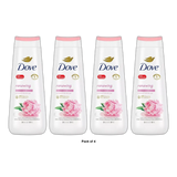 Dove Renewing Body Wash Peony And Rose Oil 20Oz (Pack of 4)