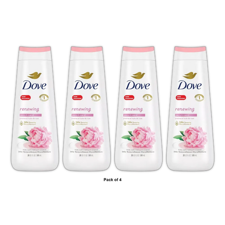 Dove Renewing Body Wash Peony And Rose Oil 20Oz (Pack of 4)