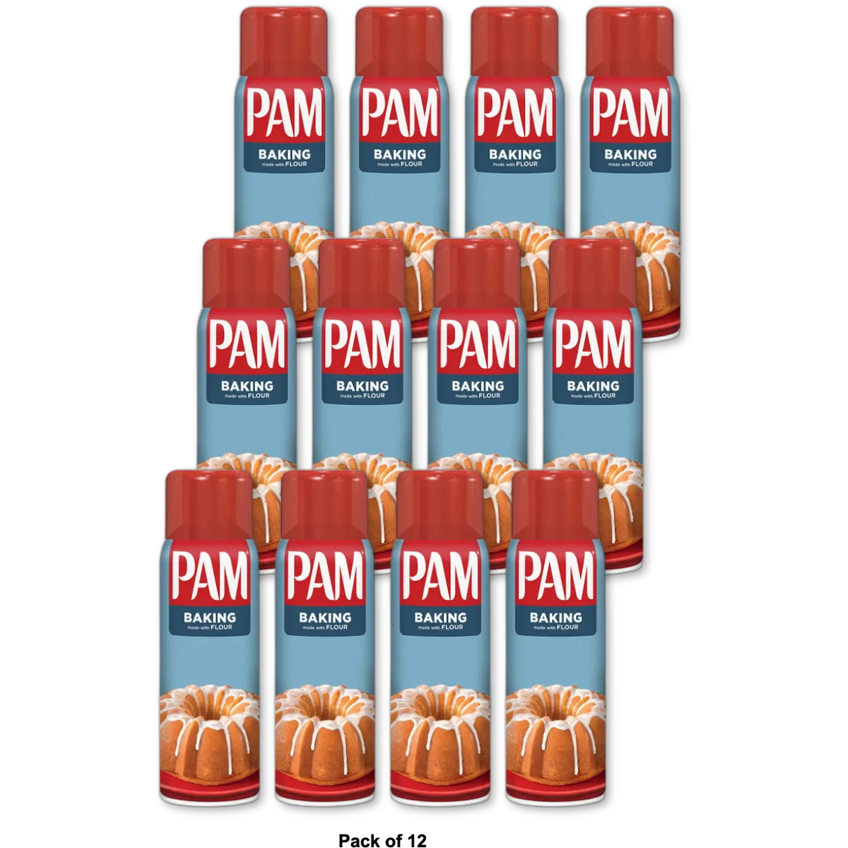 Pam Baking Spray Made with Flour 5Oz (Pack of 12)