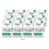 Dove Sensitive Skin Bath Bars Unscented 6 Ea 3.75Oz (Pack of 12)