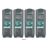 Dove Men Plus Care Body and Face Wash Blue Eucalyptus Plus Birch 18Oz (Pack of 4)