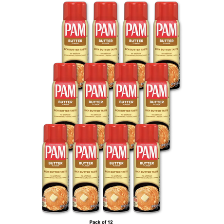 PAM Butter Flavor Canola Oil Spray 5Oz (Pack of 12)