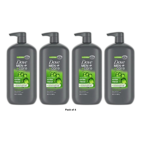 Dove Men And Care Extra Fresh Body Wash 30Oz (Pack of 4)