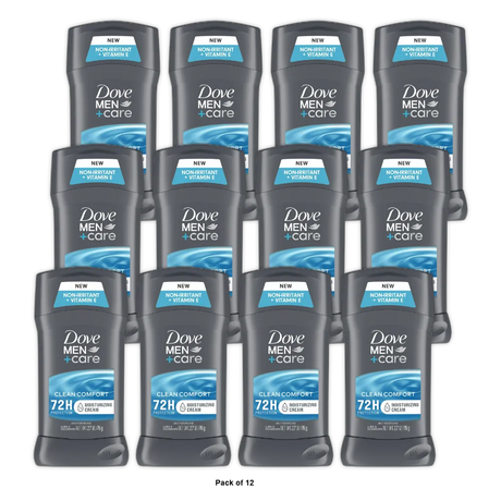 Dove Men Plus Care Powerful Protection Antiperspirant Deodorant Clean Comfort 2.7Oz (Pack of 12)