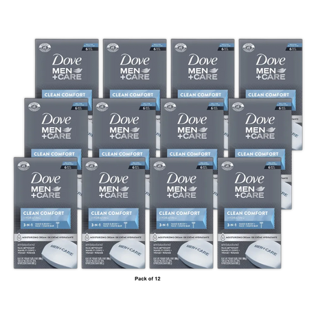 Dove Men+Care Body and Face Bar Clean Comfort 6 Ea 3.75Oz (Pack of 12)