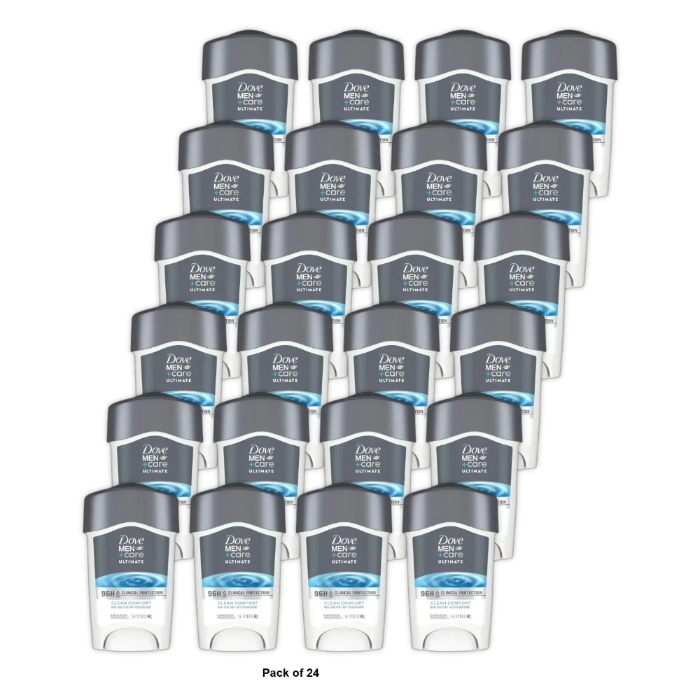 Dove Men Plus Care Clinical Protection Antiperspirant & Deodorant Clean Comfort 1.7Oz (Pack of 24)