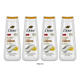Dove Dryness Relief with Jojoba Oil Womens Body Wash Soap 22Oz (Pack of 4)