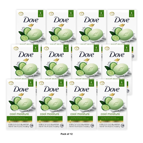 Dove Go Fresh Cool Moisture Beauty Bath Bar 6 Ea 3.75Oz (Pack of 12)