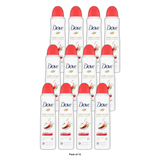 Dove Dry Spray Go Fresh Antiperspirant Deodorant Apple & White Tea 3.8Oz (Pack of 12)