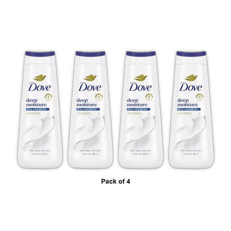 Dove Deep Moisture Liquid Body Wash Cleanser 22Oz (Pack of 4)