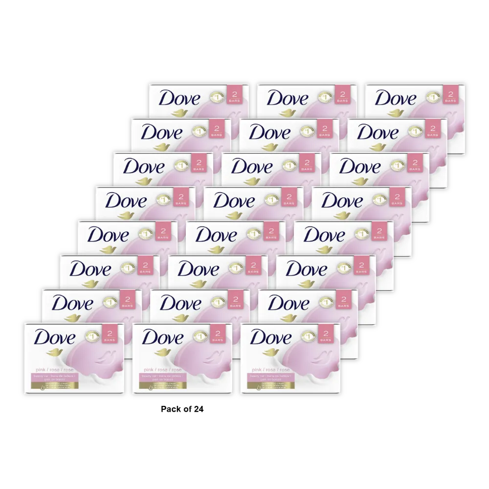 Dove Beauty Bar Soap Pink 2 Ea 3.75Oz (Pack of 24)